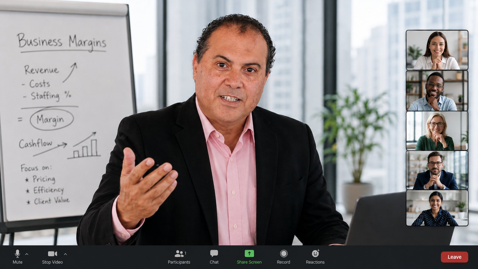 Ismail Davids live on Zoom — Business Margins, Revenue, Staffing, Cashflow